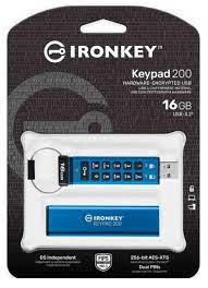 Kingston Ikkp200/16gb Ironkey Keypad 200 16gb Usb3 Type-A ( Usb3.0/2.0 Backwards Compatible ) Flash Drive With Hardware-Secured Lock ( With Customizable 10x Digit Numeric Combination Lock ) Auto-Lock When Removed From Host Device Drive Locks Down And