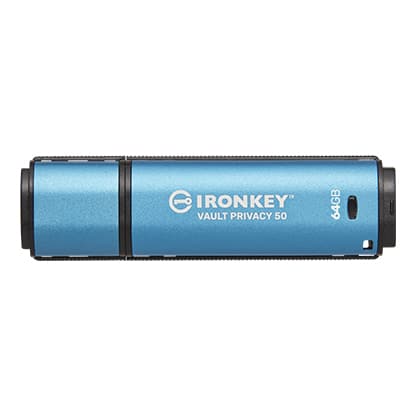 Kingston Iklp50/64gb Ironkey Locker+ Privacy 50 Series Usb3.0 Flash Drive Hardware-Encrypted Data Security With Automatic Cloud Backup Xts-Aes 256-Bit Hardware Encryption Multi-Password Option (Admin User) Complex Or Passphrase Password Mode Upto 64