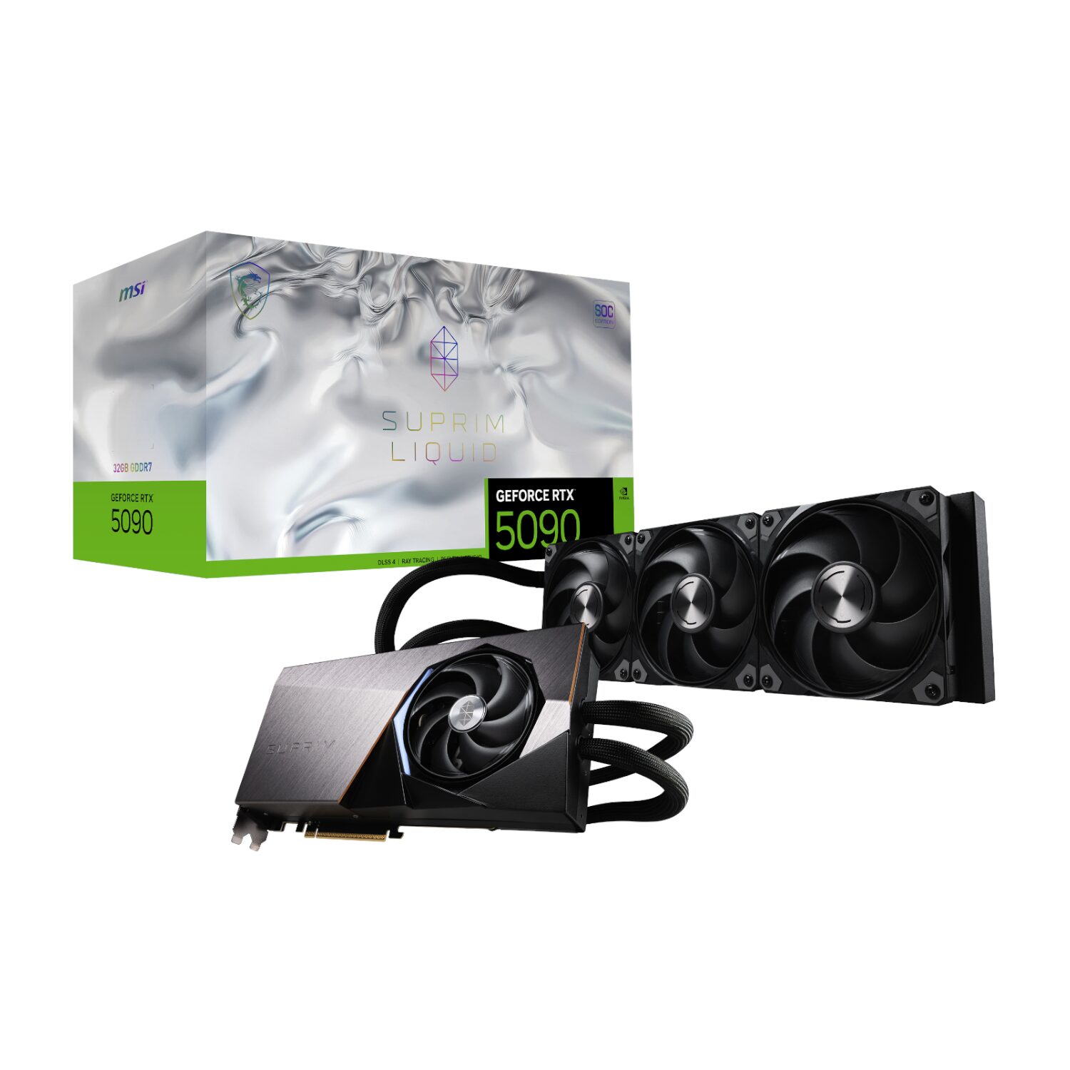 Msi Geforce Rtx 5090 Suprim Liquid Soc 32gb Graphics Card