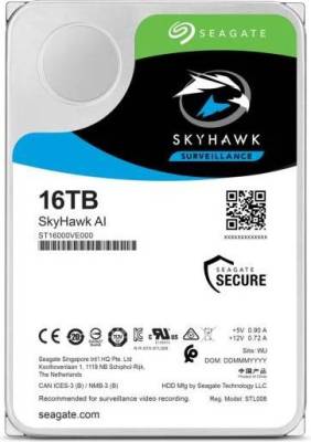 Seagate St16000ve000 / St16000ve002 16tb/16000gb Skyhawk Ai Surveillance Optimised With Imageperfect Ai Firmware Ai Stream Up To 64x Hd Cameras Sata6g 256mb Cache 7200rpm Sustained Data Rate - 250mb/Sec Designed For 24x7 Digital Video Surveillance O