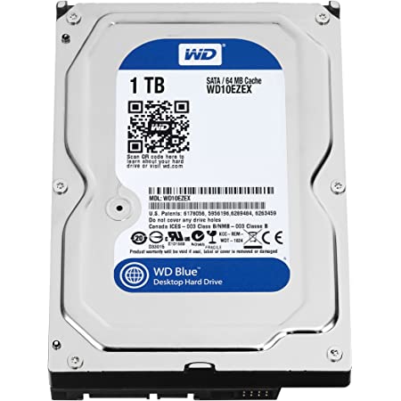 Western Digital Blue Wd10ezex 1000gb/1tb 7200rpm 64mb Cache Sata6g Notouch Ramp Load Technology Low Power Consumption Sustained Data Rate - 150mb/Sec - 2 Years Warrenty