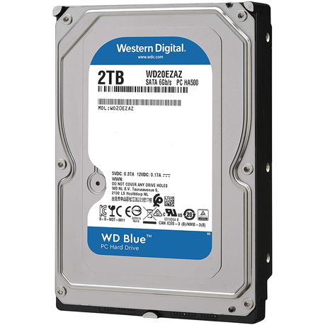 Western Digital Blue Wd20ezaz 2000gb/2tb 5400rpm 256mb Cache Sata6g Notouch Ramp Load Technology Low Power Consumption Sustained Data Rate - 180mb/Sec - 2 Years Warrenty
