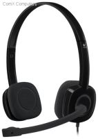 Logitech 981-000589 H151 Black Headset With Rotating Mic With Ncat Inline Volume And Mute Control - 3.5mm