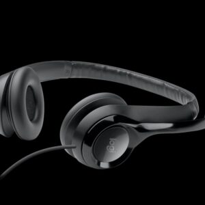 Logitech 981-000406 H390 Usb Stereo Headset With Rotating Mic Adjustable Behind-The-Head Design With Ncat Inline Volume And Mute Control - Usb