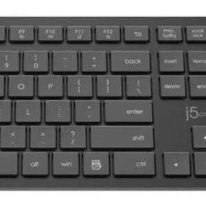 J5create Desktop Jikmw115 Wireless Black Full-Size Membrane Kb + 1600dpi Optical Wheel Mouse 12 Multimedia Keys Low-Profile Keyframe 2.4 Ghz Wireless Connection Upto 20m - Usb