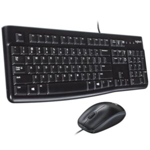 Logitech 920-002562 / 920-002563 Mk120 Black ( Keyboard + Mouse ) 3 Hot Keys Low-Profile Keyframe - Usb