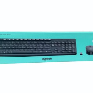 Logitech 920-007931 Mk235 Cordless ( Cordless Kb+ Mouse ) Full Sized Kb - With 128-Bit Aes Wireless Encryption Enhanced Function Keys Black : Usb