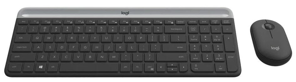 Logitech 920-009204 Mk470 Cordless Black ( Cordless Kb+ 1000dpi Mouse ) Ultra Slim+Compact ( Less Keys ) With Silent-Touch Enhanced Function Keys Black - Usb Nano Receiver