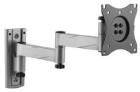 Aavara Ds210 Dual Flip Mount 2x Lcd Stand - 2 Independent Swing Arms Horizontal & Vertical Shift +/- 15 Swivelable +/- 15 Tilt + 90 Rotation Pivot For Landscape Or Portrait Height Adjustable With Expertorque Technology Smart Cable Management Ves