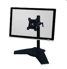 Aavara Ts011 Flip Mount For 1x Lcd Stand ( Support Optional Arm Module For Kb Or Printer) - 20 Swivelable + 20 Tilt Angle Adjustable 90 Rotation Pivot For Landscape Or Portrait Height Adjustable With Expertorque Technology Smart Cable Management Alum