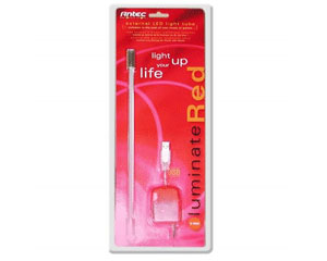 Antec External Led Light Tube (30cm) - Red - Sound Activation With Sensitivity Control - Usb Powered