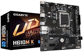 Gigabyte H610m K Ddr5 : All-In-One Lga1700 Alder Lake Mb - With 3+1+1 Phase Digital Vrm Hybrid Core Optimization Smartfan6 With 4x Temperature Sensors + 2x Hybrid Fan Headers Solid Pin Power Connectors ( Atx 8pin )- Intel H610 Chipset 2x Dual Channel