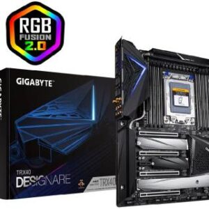 Gigabyte Trx40 Aorus Pro + Wifi : Amd Strx4 ( Threaderipper 3 Series Only ) Mb - With 12+2 Phase Digital Vrm Pre-Mounted I/O Shield With Thermal Armor + Rgb Fusion 2.0 With On-Board Rgb Display ( Multi Zones ) Addressable Led Strip Support On-Board Q-