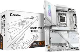 Gigabyte X870e Aorus pro White Ice+Wifi7 Amd Ryzen am5 motherboard