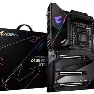 Gigabyte Z490 Aorus Xtreme + Wifi+Thunderbolt3 : All-In-One Lga1200 (Rocket Lake + Comet Lake) Mb - With 16+1 Phase Digital Vrm Pre-Mounted I/O Shield With Thermal Armor + Rgb Fusion 2.0 With On-Board Rgb Display ( Multi Zones ) Addressable Led Strip Su