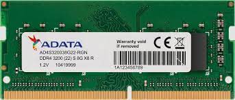 Adata Ad4s320038g22 / Ad4s320088g22 / Ad4s32008g22 / Gd4s320038g-Bss Ddr4 Nb So-Dimm Valueram 8gb Ddr4-3200 (Pc4-25600) Single Rank X8 Cl22 - 260pin 1.2v - Lifetime Warranty - Retail Pack