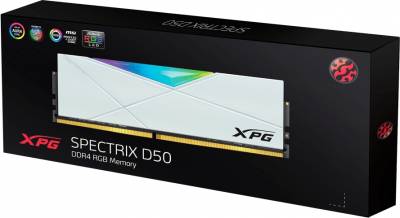 Adata Ax4u360032g18i Rgb D50 32gb 3600mhz White Gaming Memory Module