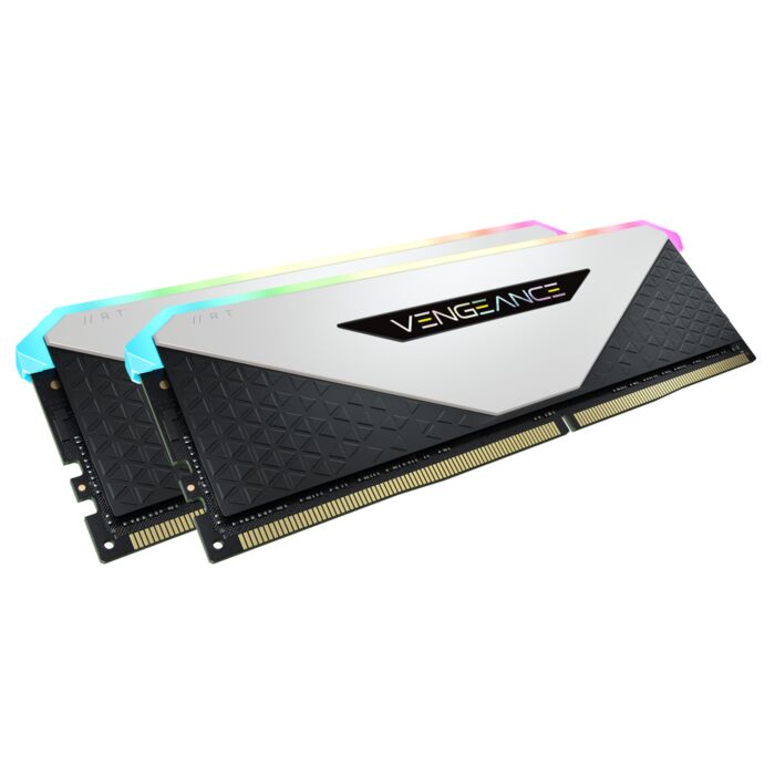 Corsair Cmn32gx4m2z3200c16w Vengeance Rgb Rt ( 44.8mm Low-Profile + Dynamic Multi-Zone Rgb With 10 Leds Per Module ) - White Heatsink 16gbx 2 Kit - 8-Layer Pcb Ddr4-3200 ( Pc4-25600) Cl16 1.35v - 288pin - Lifetime Warranty