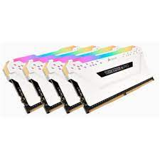Corsair Cmw32gx4m4a2666c16w Vengeance Rgb Pro ( Dynamic Multi-Zone Rgb With 10 Leds Per Module ) - White Heatsink 8gbx 4 Kit - 8-Layer Pcb Support Intel Xmp ( Extreme Memory Profiles ) Ddr4-2666 ( Pc4-21300) Cl16 1.35v - 288pin - Lifetime Warranty