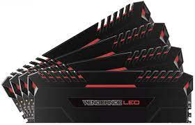 Corsair Cmu32gx4m4c3000c15r Vengeance Led ( Red Led ) - Black Heatsink 8gbx4 Quad Kit - With 8-Layer Pcb - Support Intel Xmp ( Extreme Memory Profiles ) Ddr4-3000 ( Pc4-24000) Cl15 1.35v - 288pin - Lifetime Warranty