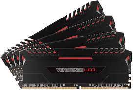 Corsair Cmu32gx4m4c3400c16r Vengeance Led ( Red Led ) - Black Heatsink 8gbx4 Quad Kit - With 8-Layer Pcb Support Intel Xmp ( Extreme Memory Profiles ) Ddr4-3400 ( Pc4-27200) Cl16 1.35v - 288pin - Lifetime Warranty