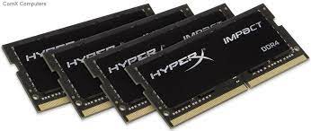 Kingston Hx421s14ibk4/64 Ddr4 Nb So-Dimm Hyperx Impact Black 2133 (Pc4-17000) 16gb X4 Kit Single Rank X8 Cl14 - 260pin 1.2v - Lifetime Warranty - Retail Pack