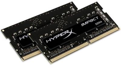 Kingston Hx432s20ibk2/64 / Kf432s20ibk2/64 Ddr4 Nb So-Dimm Hyperx Impact Black 3200 (Pc4-25600) 32gb X2 Kit Single Rank X8 Cl20 - 260pin 1.2v - Lifetime Warranty - Retail Pack