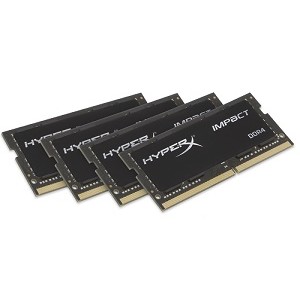 Kingston Hx421s14ibk4/32 / Hx421s14ib2k4/32 Ddr4 Nb So-Dimm Hyperx Impact Black 2133 (Pc4-17000) 8gb X4 Kit Single Rank X8 Cl14 - 260pin 1.2v - Lifetime Warranty - Retail Pack