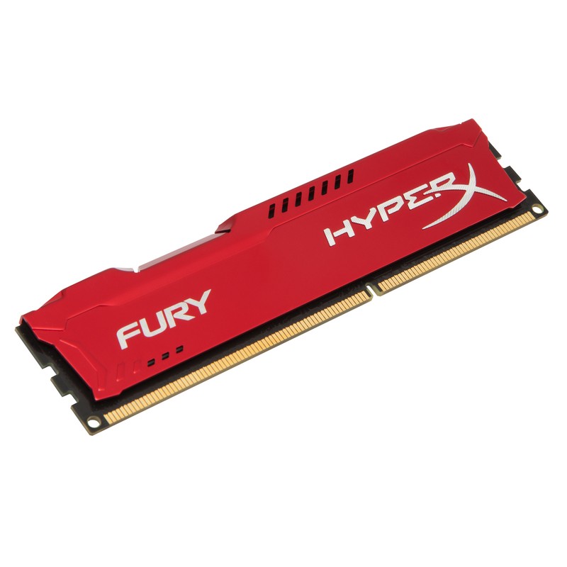 Kingston Hyper-X Fury Hx316c10fr/8 / Fury Beast Kf316c10br/8 With Asymmetrical Red Heatsink 8gb Ddr3-1600 Cl10 1.5v - 240pin - Lifetime Warranty