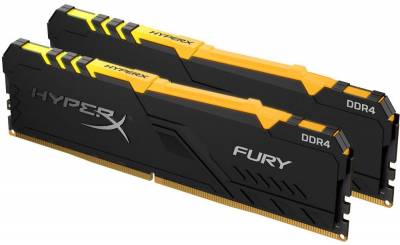 Kingston Hyper-X Rgb Fury Hx430c15fb3ak2/32 / Rgb Fury Beast Kf430c15bb1ak2/32 With Heatsink Ddr4-3000 ( Pc4-24000) Cl15 16gb X2 Kit - Support Intel Xmp ( Extreme Memory Profiles ) 1.35 - 288pin - Lifetime Warranty