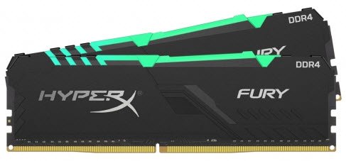 Kingston Hyper-X Rgb Fury Hx430c16fb4ak2/32 / Rgb Fury Beast Kf430c16bbak2/32 With Heatsink Ddr4-3000 ( Pc4-24000) Cl16 16gb X2 Kit - Support Intel Xmp ( Extreme Memory Profiles ) 1.35 - 288pin - Lifetime Warranty