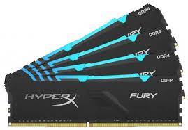Kingston Hyper-X Rgb Fury Hx436c18fb4ak4/64 / Rgb Fury Beast Kf436c18bbak4/64 Ddr4-3600 ( Pc4-28800) With Asymmetrical Heatsink Cl18 16gb X 4 Kit - Support Intel Xmp ( Extreme Memory Profiles ) 1.35 - 288pin - Lifetime Warranty