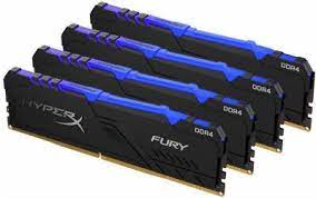 Kingston Hyper-X Rgb Fury Hx432c16fb3ak4/128 / Rgb Fury Beast Kf432c16bbak4/128 Ddr4-3200 ( Pc4-25600) With Asymmetrical Heatsink Cl16 32gb X 4 Kit - Support Intel Xmp ( Extreme Memory Profiles ) 1.35v - 288pin - Lifetime Warranty