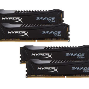 Kingston Hx424c12sbk4/16 / Hx424c12sb2k4/16 - Ddr4-2400 ( Pc4-19200) Hyper-X Savage With Asymmetrical Die-Cast Aluminium Heatsink Cl12 4gb X4 Kit - Support Intel Xmp ( Extreme Memory Profiles ) 1.35v - 288pin - Lifetime Warranty