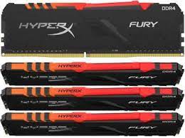 Kingston Hyper-X Rgb Fury Hx430c15fb3ak4/32 / Rgb Fury Beast Kf430c15bbak4/32 Ddr4-3000 ( Pc4-24000) With Asymmetrical Heatsink Cl15 8gb X 4 Kit - Support Intel Xmp ( Extreme Memory Profiles ) 1.35 - 288pin - Lifetime Warranty