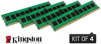Kingston Valueram Kvr21r15s8k4/16 Ddr4 Ecc-Registered 2133 (Pc4-17000) 4gb X4 Kit Single Rank X8 Cl15 - 288pin 17gb/Sec Memory Bandwidth 1.2v - Lifetime Warranty - Retail Pack