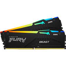 Kingston Kf560c36bbeak2-64 - Ddr5-6000 (Pc5-48000) Fury Beast Rgb With Heatsink 32gb X2 Dual Kit - Expo Optimized For Amd Ryzen + Intel Xmp ( Extreme Memory Profiles ) Cl36 - 288pin Single Rank 38.4gb/Sec Memory Bandwidth Built-In Ecc 1.25v With Bui