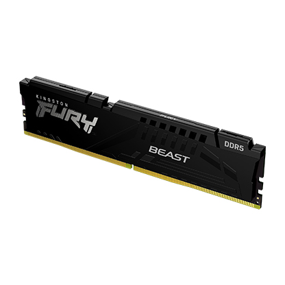 Kingston Fury Beast With Heatsink Kf552c40bb-8 - 8gb Ddr5-5200 (Pc5-41600)  Cl40 - 288pin Single Rank 38.4gb/Sec Memory Bandwidth Built-In Ecc 1.25v With Built-In Power Management Ic - Lifetime Warranty - Retail Pack