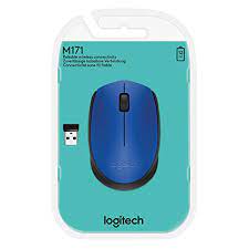 Logitech 910-004640 M171 Cordless Notebook Mouse With Micro Nano Receiver Black + Blue Highlight 3 Buttons With Smart Power Management ( Power Off When Receiver Stored Into The Mouse ) 1000dpi - Usb