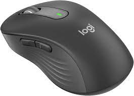 Logitech 910-006253 Signature M650 Cordless Mouse - Black Wifi+Bluetooth Dual Connection With Smartwheel Scrolling + 90% Reduced Noice From Clicking And Scrolling Contoured Soft Rubber Grip Precision Tracking Auto Sleep With Power On/Off Switch 5 B