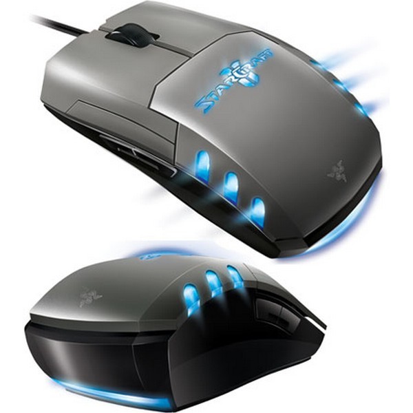 Razer Spectre Starcraft 2 Gaming Mouse - Tournament-Ready Multi-Color Backlit + Apm (Actions-Per-Minute) Lighting System ( Logo Area/Side Glow/Under Glow Lighting Can Be Set Individually ) 1000hz Ultrapolling /1ms Response 5600dpi 3.5g Laser Button F