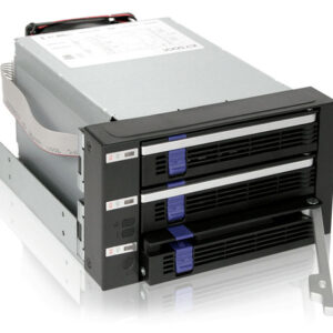 Icydock Mb153sp-B 3x Hot-Swappable 3.5" In 2x 5.25" Bay - Sata6g Mobile Rack ( Ideal For Raid 0/1/1e/5 ) Anti-Shank Design Aluminum Black Latch-Lock Detachable 80mm Rear Fan ; Interchangeable Tray ( It-I5xit Or It-I45xit ) Compatible With
