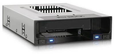 Icydock Mb795sp Flexidock Black - Front Accessed 2.5"+3.5" Sata6g Hdd In 5.25" Bay Anti-Dust Covers 2 X Dedicated Power Buttons Power+Hdd Activity Leds