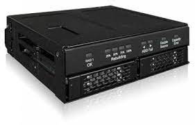 Icydock Tougharmor Mb902spr-B Mobile Rack With Built-In Raid 1/Mirror + Advanced Raid Status Led Indicators Black - For 2x 2.5" ( 15mm ) Sata6g In 5.25" Bay With Latch-Lock - Tougharmor Heavy Duty Metal Construction Hot-Swappable Inner Tray