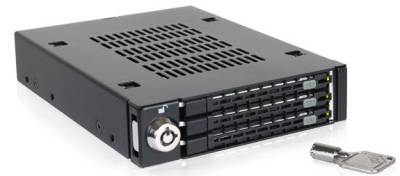 Icydock Tougharmor Mb993sk-B Mobile Rack Black - For 3x 2.5" ( 7mm ) Sata6g In 3.5" Bay With Key-Lock Ideal For Upto To Raid 0/1/5 In Limited Space Push And Eject Design - Tougharmor Heavy Duty Metal Construction Hot-Swappable Inner Tray E