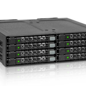 Icydock Tougharmor Mb998sk-B Mobile Rack Black - For 8x 2.5" ( 7mm ) Sata6g In 5.25" Bay With 8x Key-Lock For Each Drive Ideal For Upto To Raid 0+1/10/5 In Limited Space Tougharmor Heavy Duty Metal Construction Hot-Swappable Inner Tray La