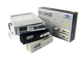 Vantec ( Oem By Icydock ) Ez-Swap Mrk-102fd Silver Aluminum For Ide Hdd 40mm Rear Cooling Fan With Keylock With Lcd ( Hdd Access Alarm Fan Failure Overheating Hdd Master/Slave ) - Inner Tray Compatible With Icydock Mb452uk Mb123ak Mb122akgf