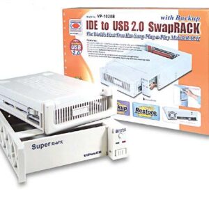 Vi-Power Vp-4128ls2f Ide To Usb2.0 Hotswapable Latchlock 2x40mm Fan A Aluminum No Need To Turn Off Pc - For 5.25"