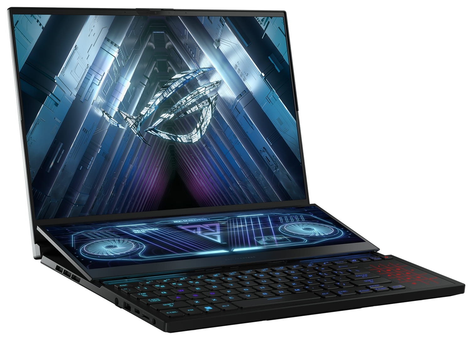 Asus Gx650rx-93210b0w - Zephyrus Duo 16 Gaming Nb - Ryzen9 8 Cores ( 16-Threads ) + Nvidia Rtx3080ti + 32gb + 1tb M.2 Gen4x4 Nvme Ssd + Screenpad Plus Dual Screen- 20mm Slim Design 180 Lay-Flat Ergolift Hinge Dolby Atmos Audio With 6x Speakers + 3-Micro