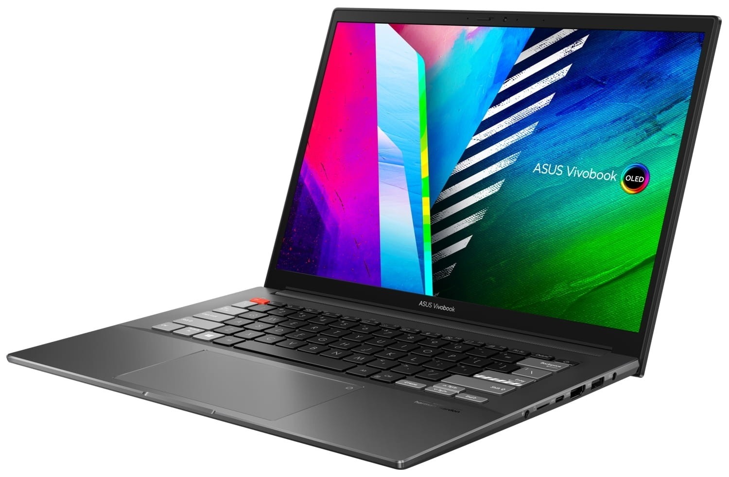 Asus M7400qc-516512b0w Vivobook Pro 14x - Ryzen7 8-Cores + Nvidia 3050 + 16gb + 512gb M.2 Nvme Ssd Oled + Dialpad- 18mm Slim 1.45kg Lightweight Fingerprint Reader + Nanoedge Harman Kardon Speakers Ir Camera For Face Recognition With Privacy Shutter